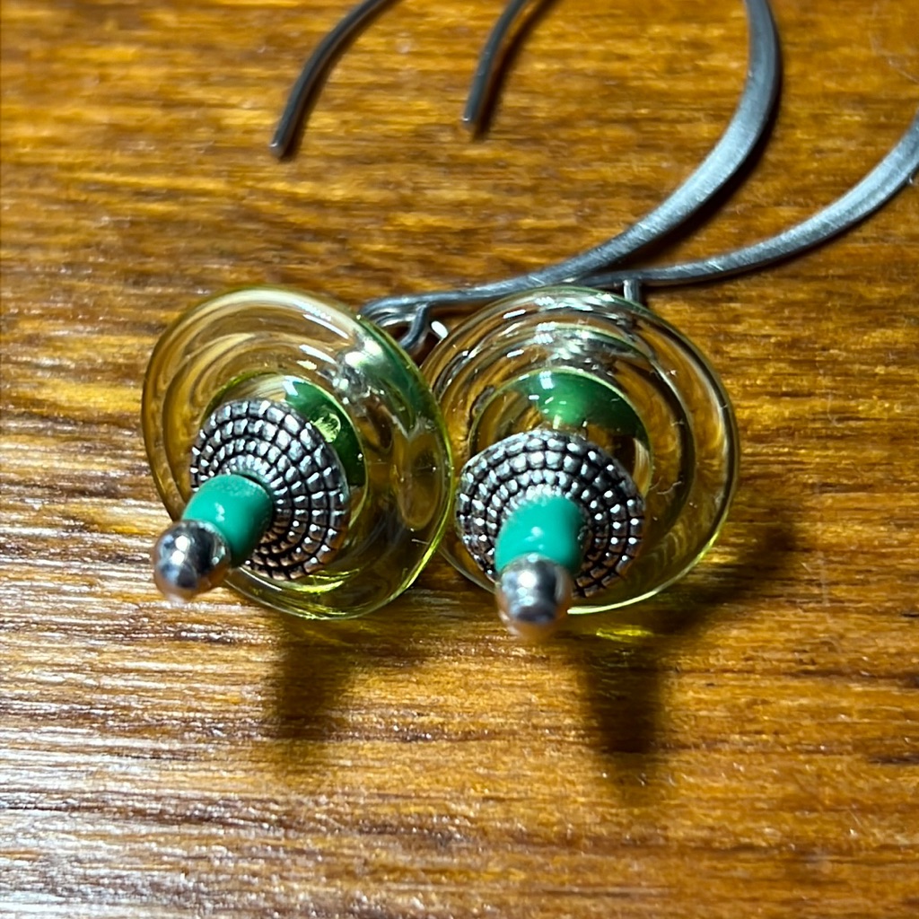 Mcm The Mid-Century Modern Collection: Artisan Handmade Lampwork Disc Earwires